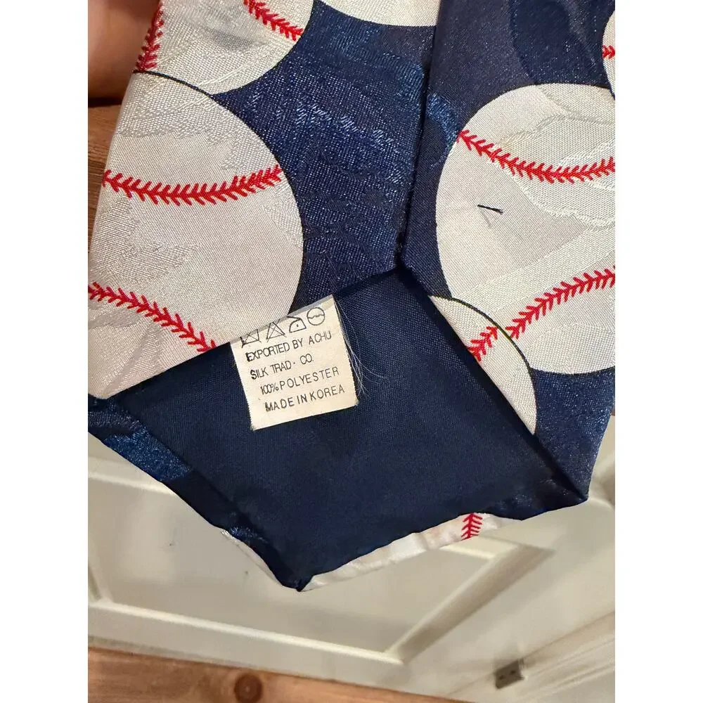 Dino Romero- Navy baseball necktie
